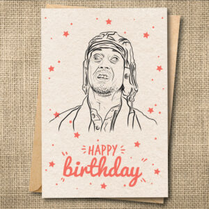 Crazy Eyes! Funny Movie Birthday Card | Illustrated Humor Card | Snarky Card