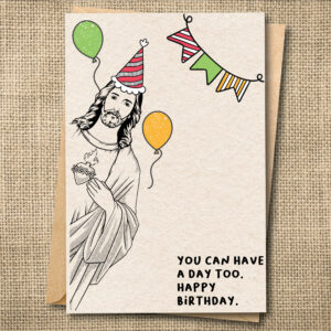 Happy Birthday! Jesus Loves You (Mostly) | Sarcastic Birthday Card | Snarky Card