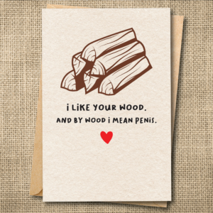 Dirty Valentine's Day Pun Card | Raunchy Card for Husband or Boyfriend | Snarky Card