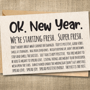 New Year New You? Sure Jan. | Funny New Year Card | Snarky Card