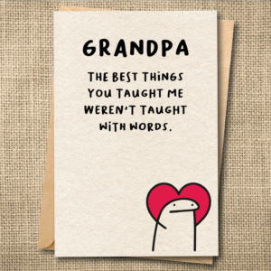 Grandpa Appreciation Card | The Best Things You Taught Me | Grandfather Thank You Card | Snarky Card