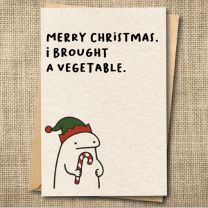Merry Christmas. I Brought Dessert. | Funny Christmas Card | Flork Holiday Card