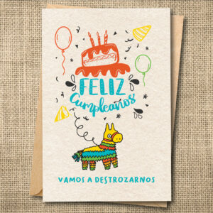 Let's Get Smashed | Funny Birthday Card | Piñata Birthday Card