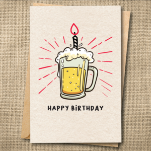 Happy Birthday Beer Candle | Funny Birthday Card