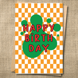 HBD Birthday Card | Funny Retro Birthday Card | Colorful Happy Birthday Card