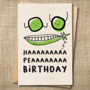 Hap-Pea Birthday Card | Funny Pun Birthday Card