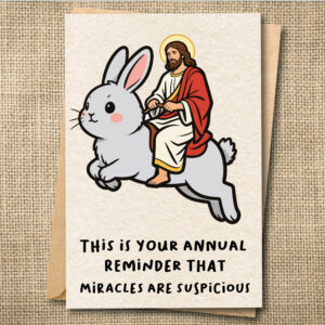 Miracles Are Suspicious | Funny Christmas Card | Jesus Humor | Snarky Holiday Card