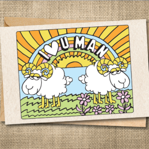 I Heart Ram | Funny Sheep Love Card | LGBTQ Love Card | Snarky Card