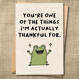 Thanksgiving Card for Friend | Actually Thankful for You | Funny Friendship Card