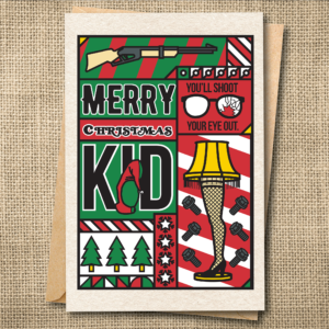 A Christmas Story Christmas Card | You'll Shoot Your Eye Out | Funny Movie Card | Snarky Card