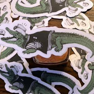 Grateful Alligator vinyl sticker artwork