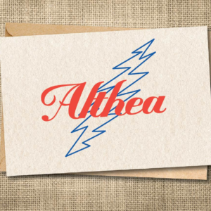 Althea Dead-inspired music greeting card artwork.