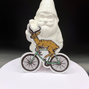 Antelope riding a bicycle — Phish-inspired vinyl sticker artwork