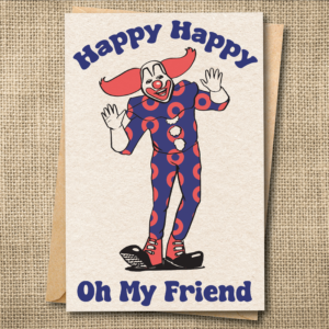 Bozo Birthday Phish birthday card artwork.
