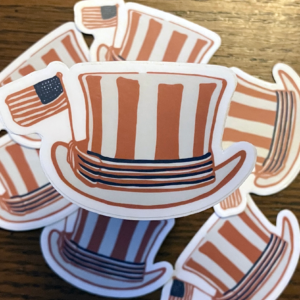 Captain Trips USA flag vinyl sticker artwork