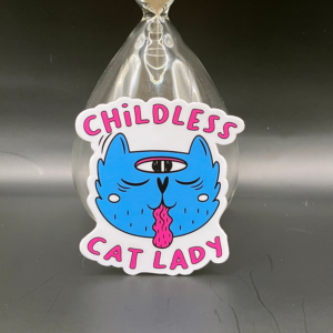 Childless Cat Lady vinyl sticker artwork