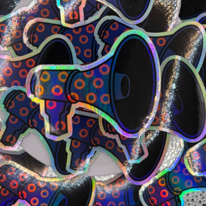 Fee Fishman donut Phish-inspired vinyl sticker artwork