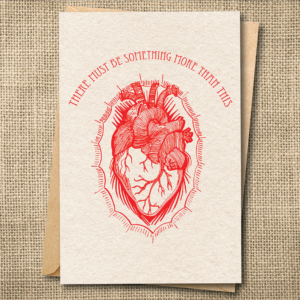 Anatomical heart Phish-inspired lyric love greeting card artwork.
