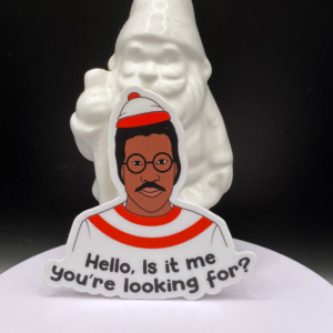 Lionel Richie Where's Waldo holographic vinyl sticker artwork