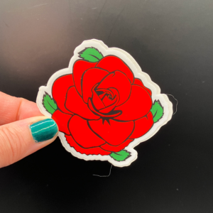 Grateful Dead rose vinyl sticker artwork