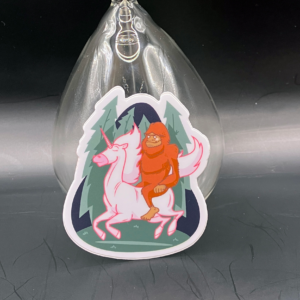 Unicorn & Sasquatch Vinyl Sticker | Magical Creatures Decal