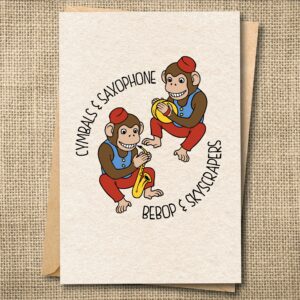 Cymbals & Saxophone — Phish-Inspired Music Greeting Card