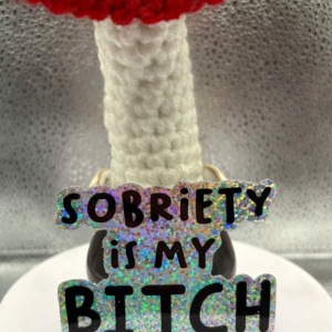 Sobriety Is My Bitch funny recovery vinyl sticker artwork