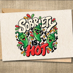 Sobriety Is Hot — Funny Sobriety Card