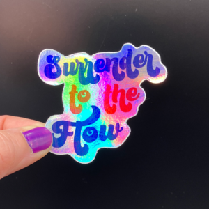 Surrender to the Flow Phish-inspired holographic vinyl sticker artwork