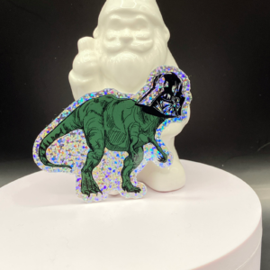 Darth Vader T-Rex glitter holographic vinyl sticker artwork