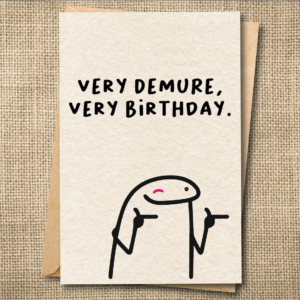 Very Demure Very Birthday funny Gen Z birthday card with Flork