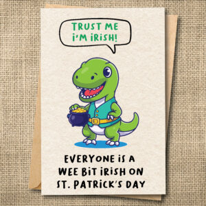 Wee Bit Irish funny St. Patrick's Day greeting card