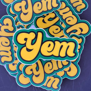 YEM Phish-inspired retro 70s vinyl sticker artwork