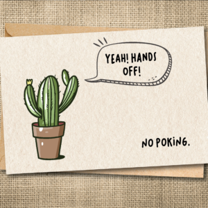 Yeah! Hands Off! No Poking. funny aviation greeting card