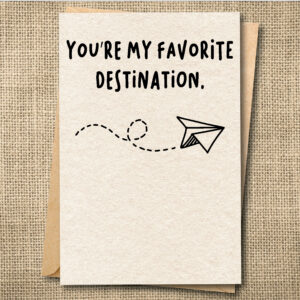 You're My Favorite Destination funny pilot love greeting card
