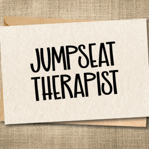 Jumpseat Therapist funny aviation greeting card